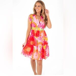 NWT Leilani crossback dress. Multi color with pockets.